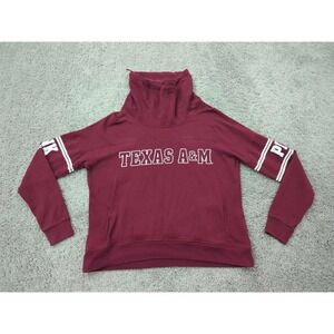 Texas A&M Aggies Pullover Sweatshirt Womens M NCAA Pink Victoria's‎ Secret Red
